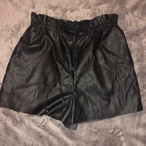 NWT FAUX LEATHER SHORTS